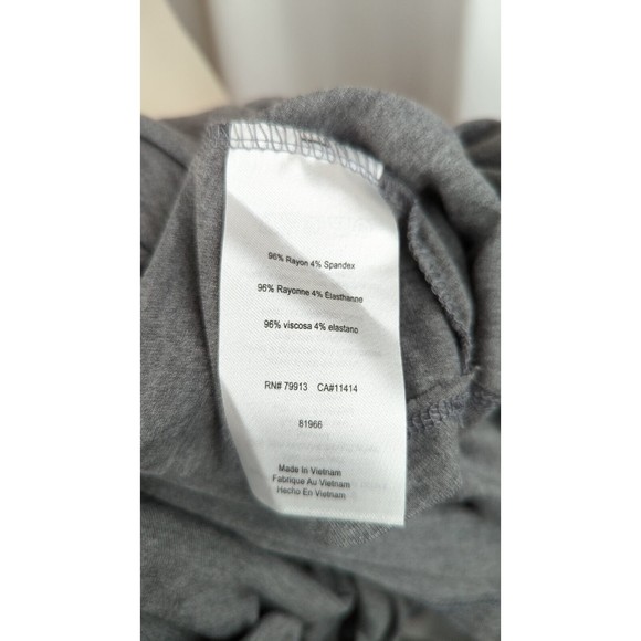 A Pea In The Pod Maternity Swing Dress Gray Cut Out Back Stretch Slimming l/s L - Picture 4 of 4